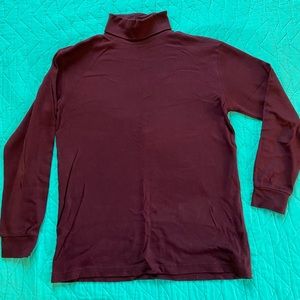 Men’s Burgundy Turtleneck Shirt